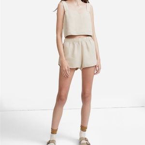 NWT Mate the label linen shorts & linen crop top s